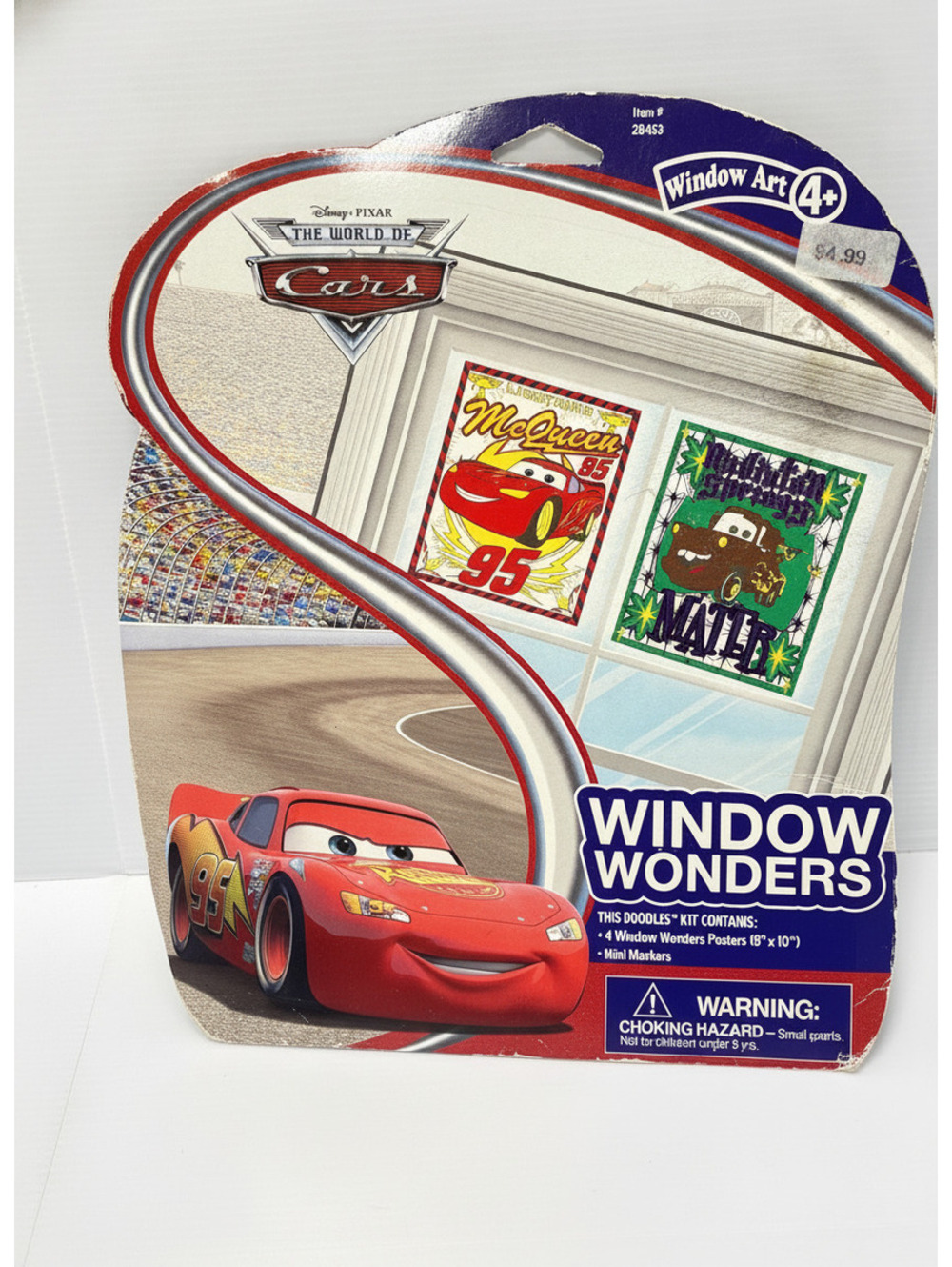 Disney Pixar Cars Window Wonders Art Kit with 4 Window Posters and Mini Markers